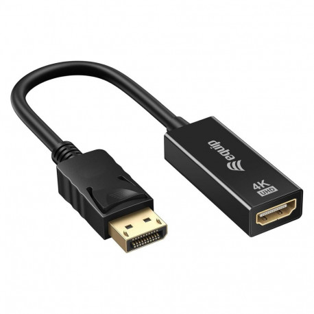 "Equip HDMI->Displayport 1.2 4K/30Hz Bu/St 0.15m schwarz"