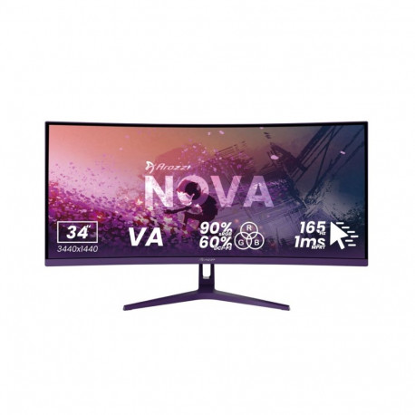 Arozzi Nova 34" Curved VA 165Hz - Purple