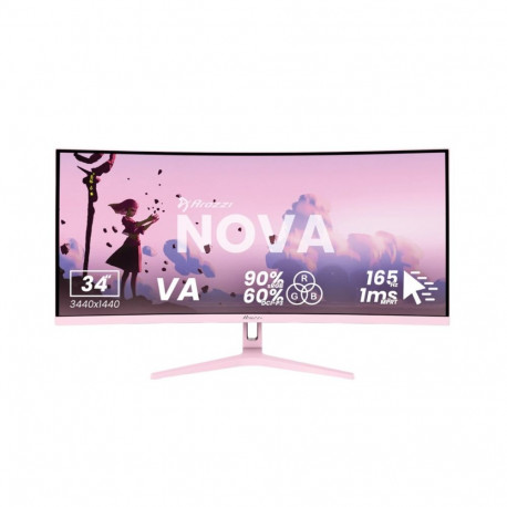 Arozzi Nova 34" Curved VA 165Hz - Pink