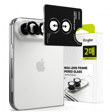 Ringke Ringke Camera Frame Protector 2-Pack tempered glass camera protector for iPhone Duo - black
