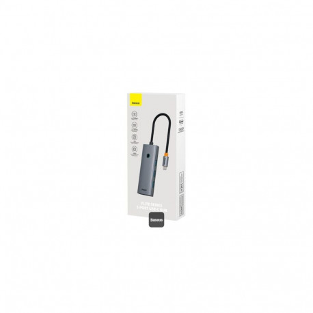 Baseus HUB UltraJoy Series 5-in-1 Adapter (Type-C to 4xUSB, 4K 30Hz HDMI), Gray (B00052809813-00)