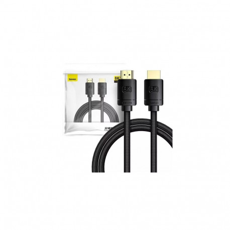 Baseus Video Cable High Definition Series HDMI 8K - HDMI 8k, 2.0 4K, 60 Hz, 48 Gbps, 2m, Black (CAKG