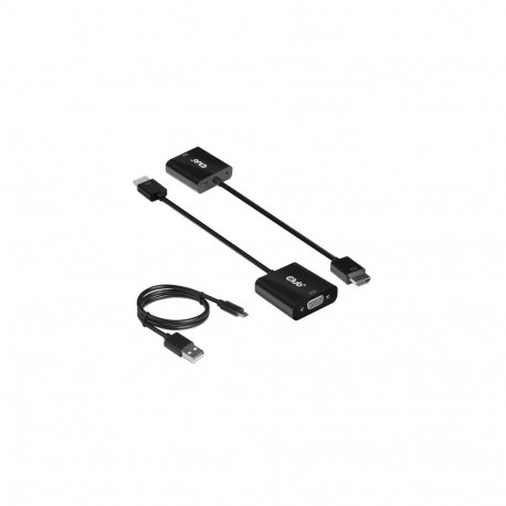 CLUB3D videokaabliadapter CAC-1302 0.5m HDMI Type A (Standard) VGA (D-Sub), must