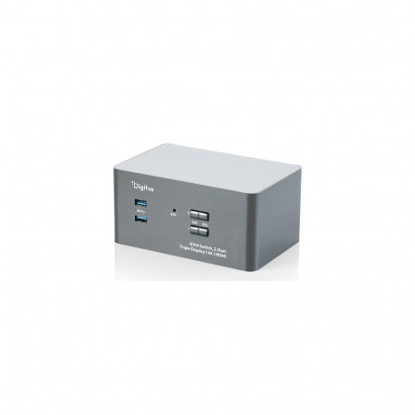 Digitus KVM switch, 2-port, triple display, 4K, HDMI