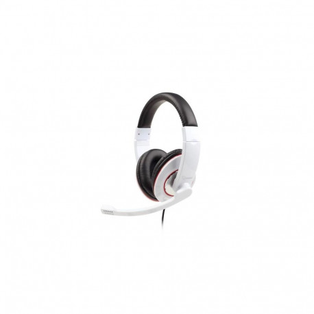 Gembird stereopeakomplekt MHS-001-GW 3.5mm sisseehitatud mikrofon, läikiv valge