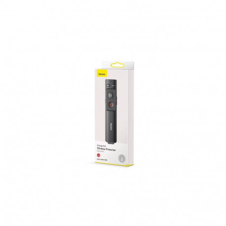 Baseus Laser Wireless Presenter Orange Dot Remote controller for PPT, Red beam, Gray (ACFYB-0G)