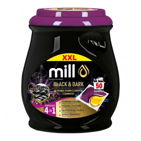 Laundry Detergent Capsule - MADONIS MILL BLACK&DARK, 50 Capsules Black