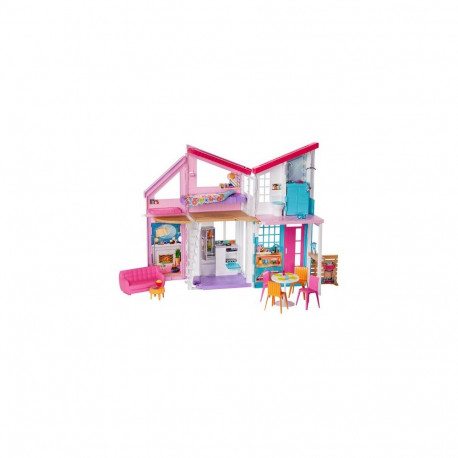 Barbie Malibu House Dollhouse Playset with 25+ Furniture and Accessories (6 Rooms)