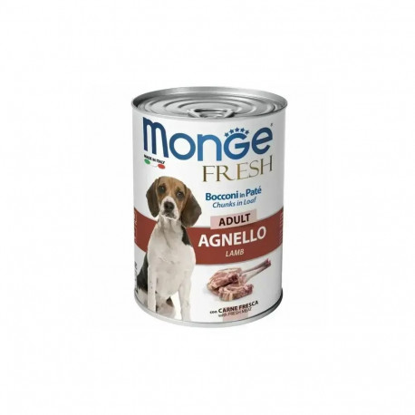 Monge Dog Fresh Adult Chunks in Loaf with Lamb 400 g — complete wet food for adult dogs with lamb, p