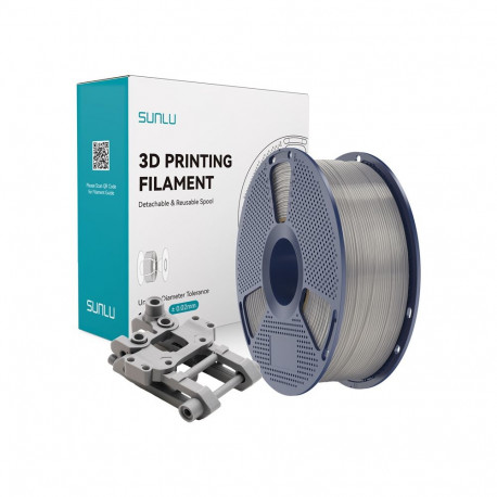 3D Printing Filament - Sunlu ABS Filament, High Mechanical Strength, Impact Resistant, Silver