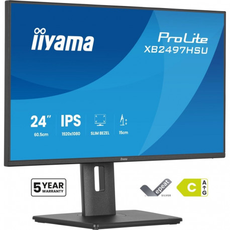Iiyama arvutimonitor ProLite XB2497HSU-B1 60.5cm (23.8") 1920x1080 pixels Full HD LED, must