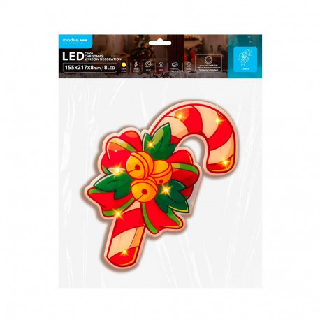 LED Light - Modee ML-C4009 8 LED Warm White Candy Cane Decoration, CR2032, IP20