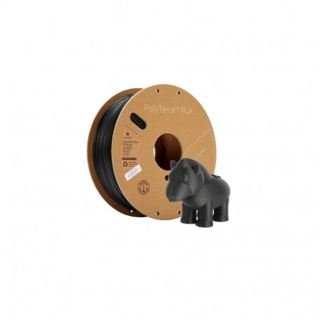 PLA filament 3D-printerile Polymaker PolyTerra Charcoal Black, must, 1,75mm, 1kg