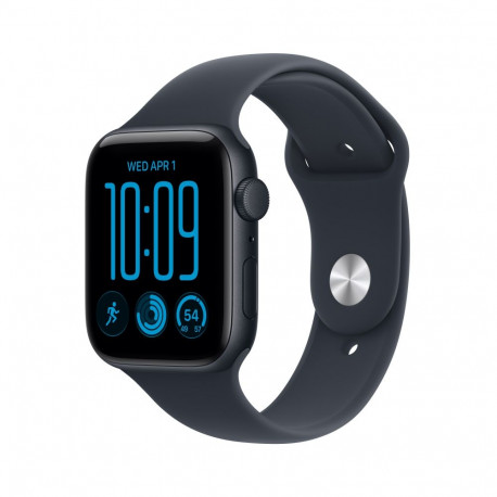 Apple Watch SE 3 GPS 44mm Midnight Aluminium Case with Navy Blue Sport Band - S/M