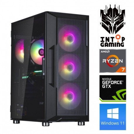 INTOP Ryzen 7 5700X 16GB 1TB SSD M.2 NVME GTX1650 4GB WIN11Pro