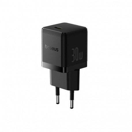Baseus Baseus Charger Fast Palm Wall Charger 30W USB-C QC3.0 PD3.0 with 1m USB-C Cable Black P101116