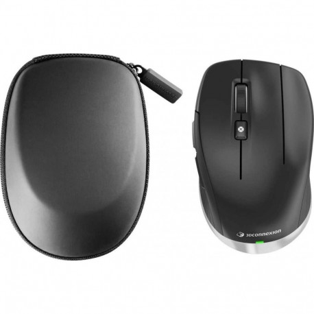 3dconnexion juhtmevaba hiir CadMouse Compact, must/hõbedane, koos transpordikotiga