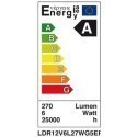 Panasonic LED LDR12V6L27WG5EP 6W=35W