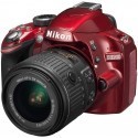 Nikon D3200 + 18-55 VR II Kit, red