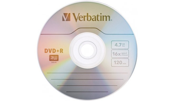 Verbatim DVD+R Matt Silver 4.7GB 16x kastītē, pārpakots