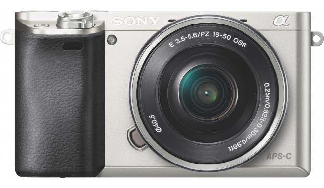 Sony a6000 + 16-50mm Kit, hõbedane