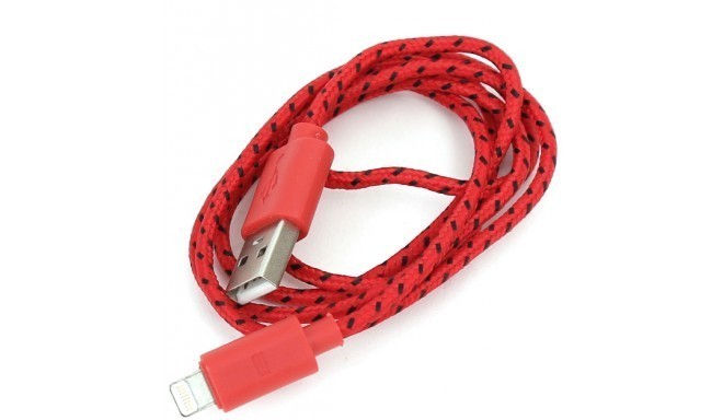 Omega кабель Lightning 1м, красный (42310)