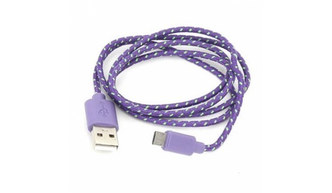 Omega kabelis microUSB 1m, violets (42320)