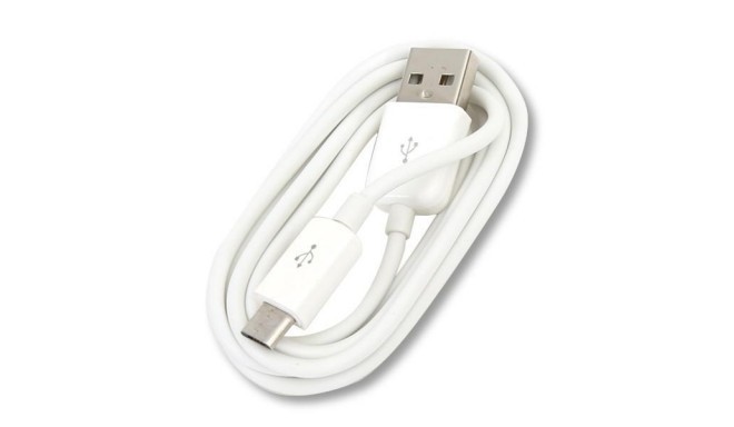 Omega cable microUSB 1m, white (42336)