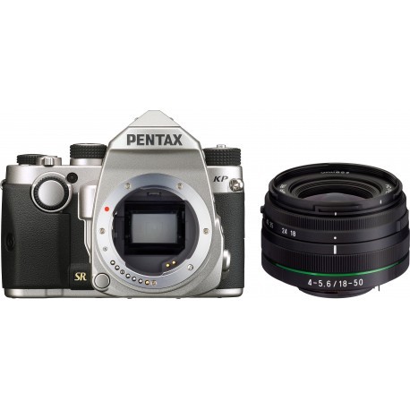 Pentax KP + DA 18-50mm RE Kit, sudrabots