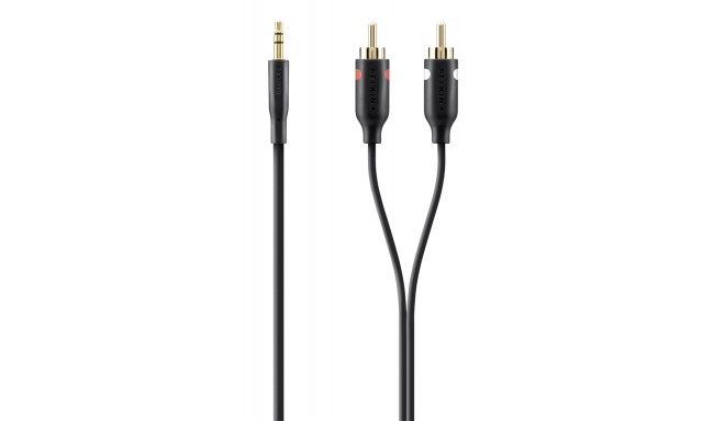 Belkin Audio Cable 3,5mm/2x RCA M/M 1,0 m black gold F3Y116BF1M