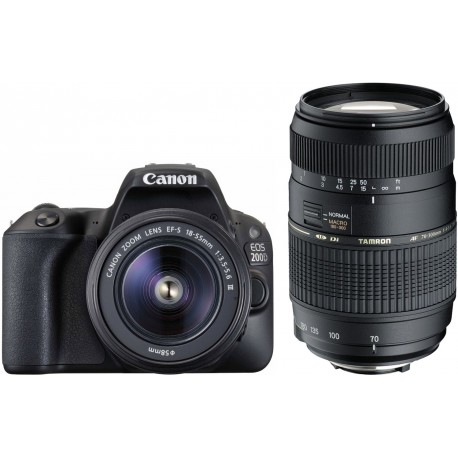 Canon EOS 200D + 18-55mm DC + Tamron 70-300mm Di LD, must