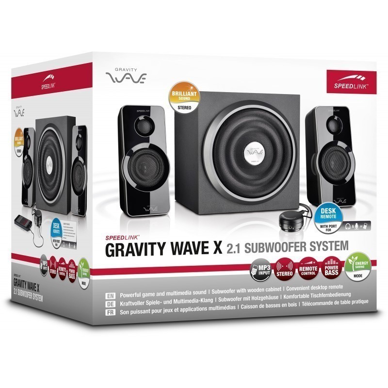 Sistema Audio Speedlink GRAVITY 2.1 - Subwoofer Con Bluetooth, Legno, Nero - Foto 10