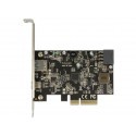 DELOCK PCI EXPRESS CARD->USB 3.1 1-PORT + USB TYPE-C 3.1 + POWER DELIVERY (93) DELOCK