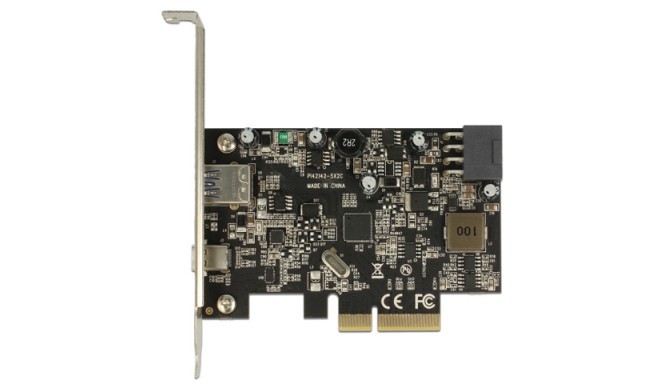 DELOCK PCI EXPRESS CARD->USB 3.1 1-PORT + USB TYPE-C 3.1 + POWER DELIVERY (93) DELOCK