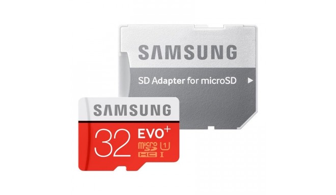 Samsung mälukaart microSDHC 32GB EVO Plus + adapter