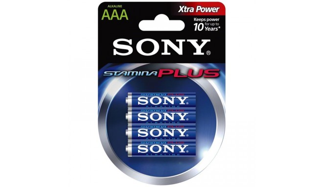 4 x AAA patareid Sony Stamina Plus