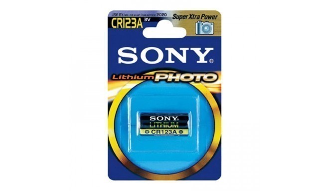 1 x CR123A liitium patarei Sony