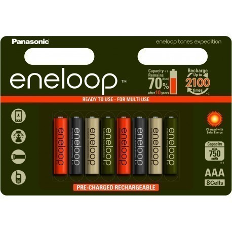 Panasonic eneloop akumulators AAA 750 8B Expedition
