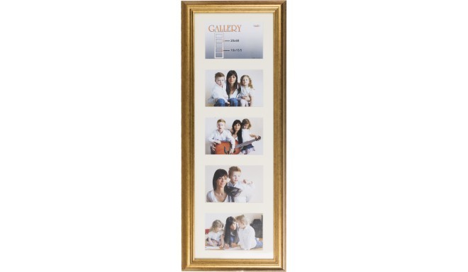 Photo frame Ema Gallery 20x60/5/10x15, gold (VF3967)