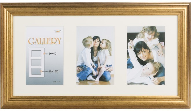 Photo frame Ema Gallery 20x40/3/10x15, gold (VF3967)