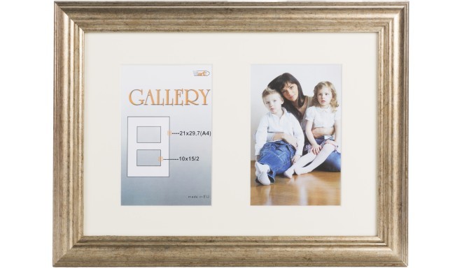 Photo frame Ema Gallery 21x29,7/2/10x15, bronze (VF3968)