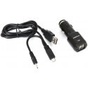 Omega car power adapter 2×USB + cable, black (42395)