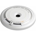 Olympus body cap lens 15mm f/8.0, white