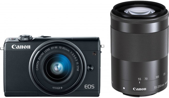 Canon EOS M100 + EF-M 15-45mm + 55-200mm IS STM, must