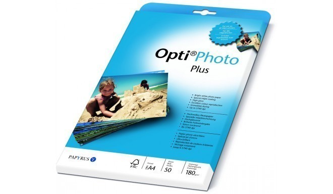 Opti Photo photopaper Plus A4 Glossy 180g 50 sheets