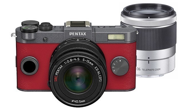 Pentax Q-S1 + 02 Standard Zoom + 06 Telephoto Zoom Kit, Gun Metallic