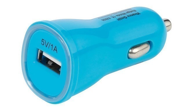 Vivanco autolaadija USB 1000mA, sinine (35929)