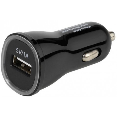 Vivanco USB automašīnas strāvas adapteris 1000mA, melns (35825)