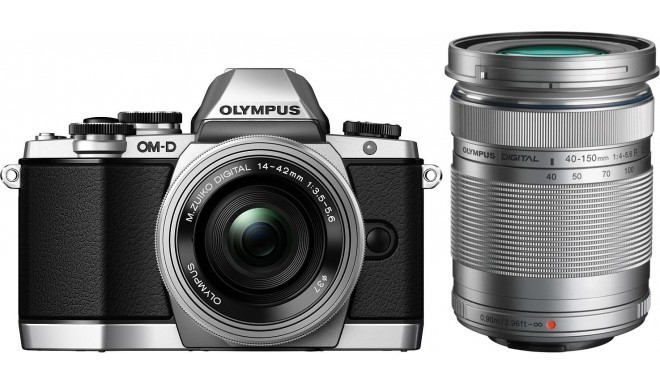 Olympus OM-D E-M10 + 14-42mm EZ + 40-150mm Kit, silver