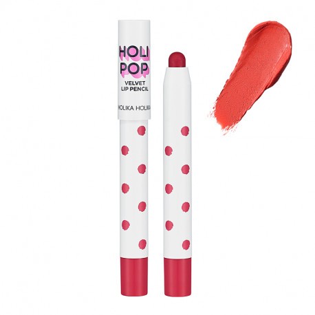 Holika Holika Матовая помада-карандаш для губ Holi Pop Velvet Lip Pencil CR04 Coral